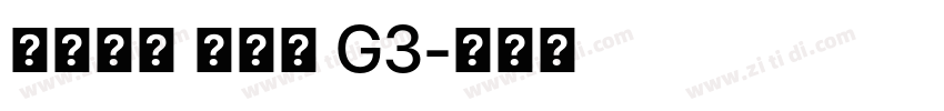 系统字体 粗斜体 G3字体转换